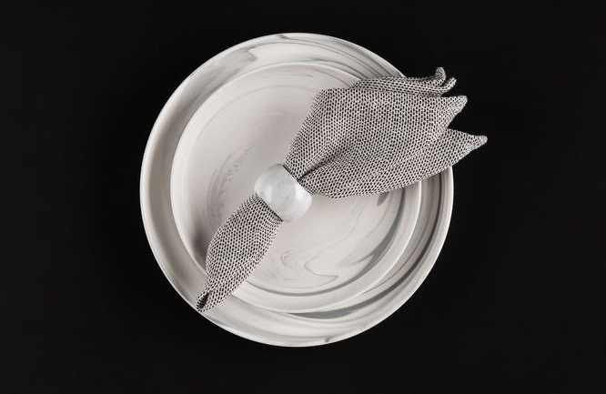 Servettring, marmor 4 -pack - 2