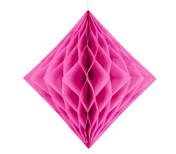 Honeycomb Diamant, mörkrosa, 30cm