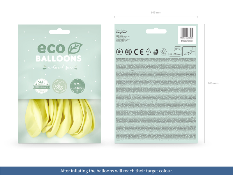 Eco Ballonger 30cm pastell, grädde - 2