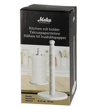 Hållare till hushållspapper, marmor 33 cm
