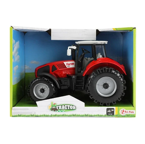Röd traktor 19cm - frikton - 4