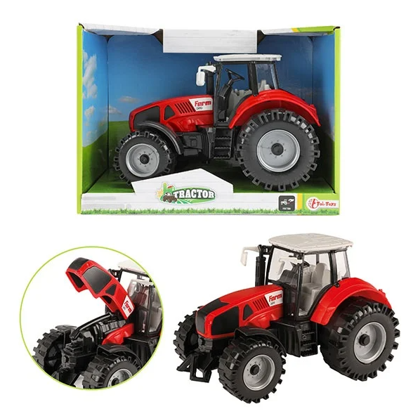 Röd traktor 19cm - frikton