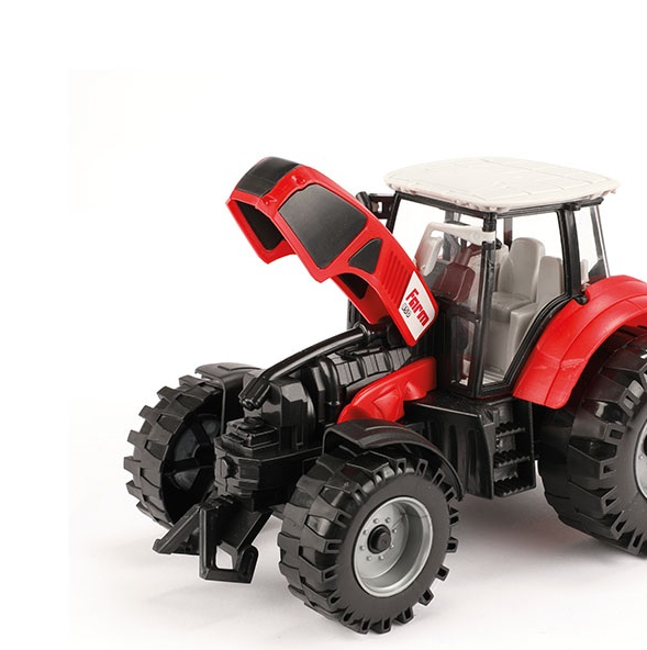 Röd traktor 19cm - frikton - 2