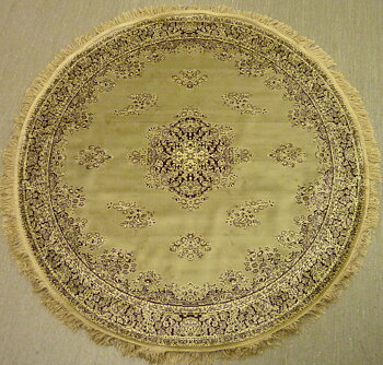 Venus 140 cm rund, oliv, beige, ljusblå 
