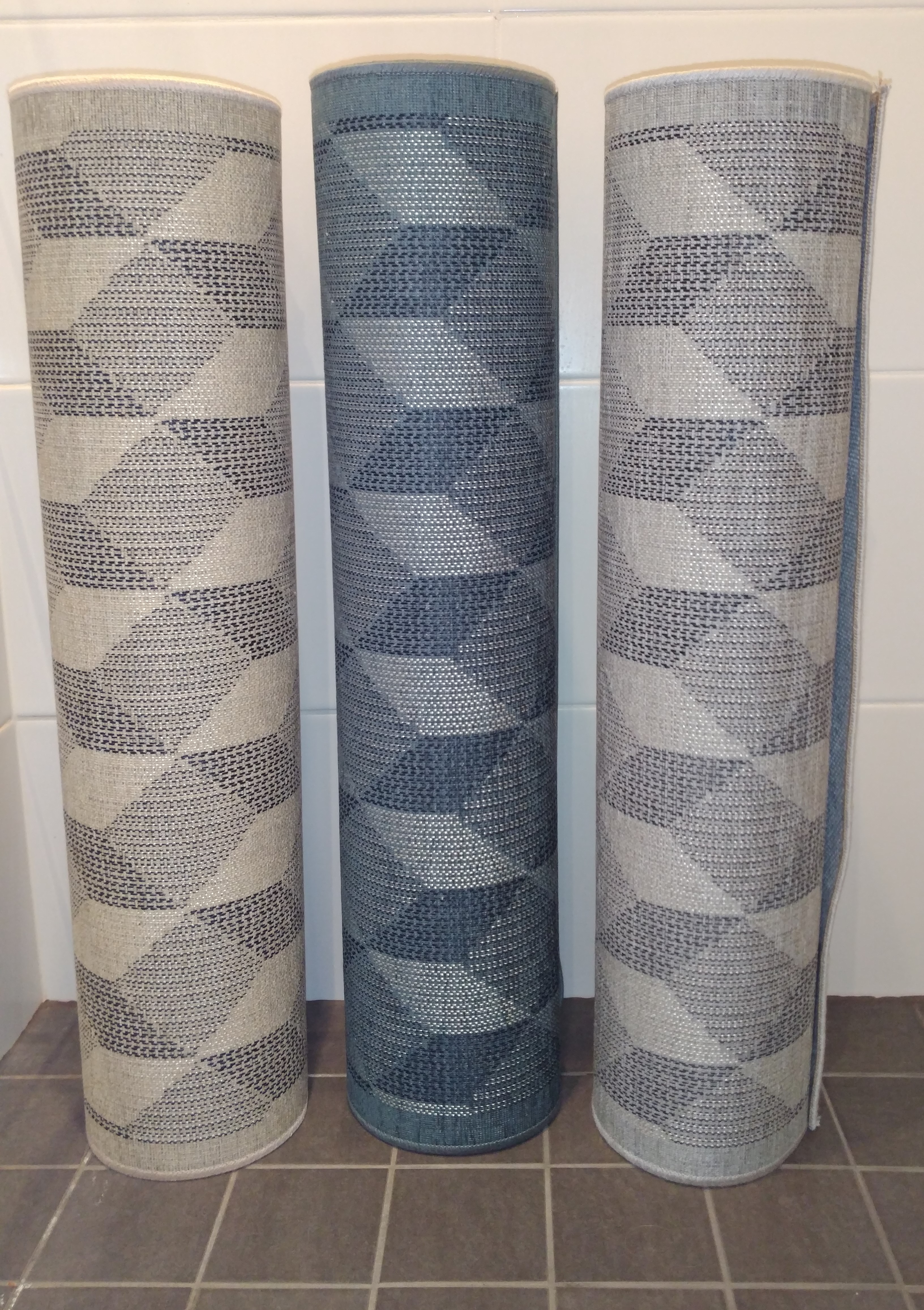 Napoli grafisk design  67 x 210 blå, beige, grå