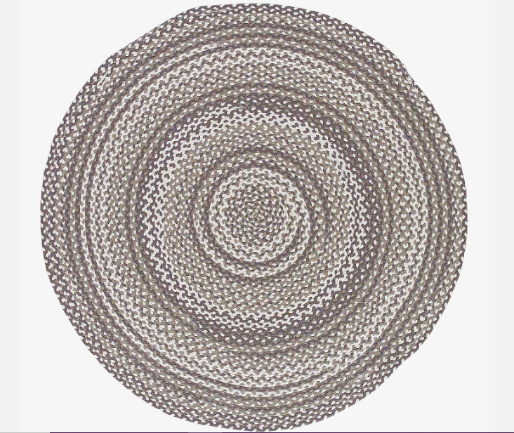 Flätan 120 cm beige/grå