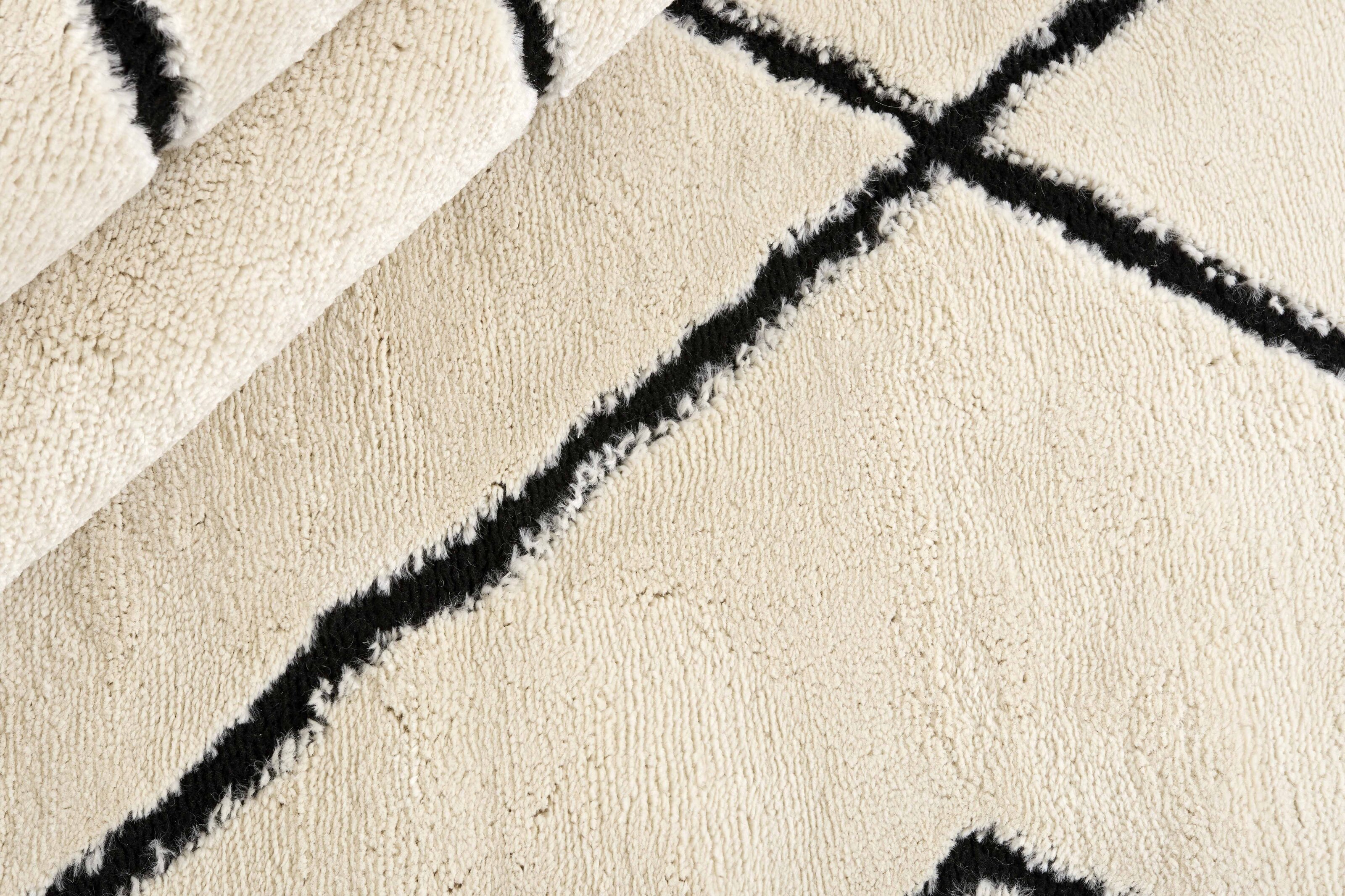 Morocco  140 x 200, 160 x 230, 200 x 290 svart - vit - 3