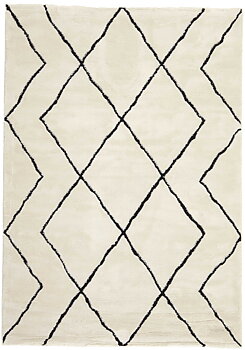 Morocco  140 x 200, 160 x 230, 200 x 290 svart - vit