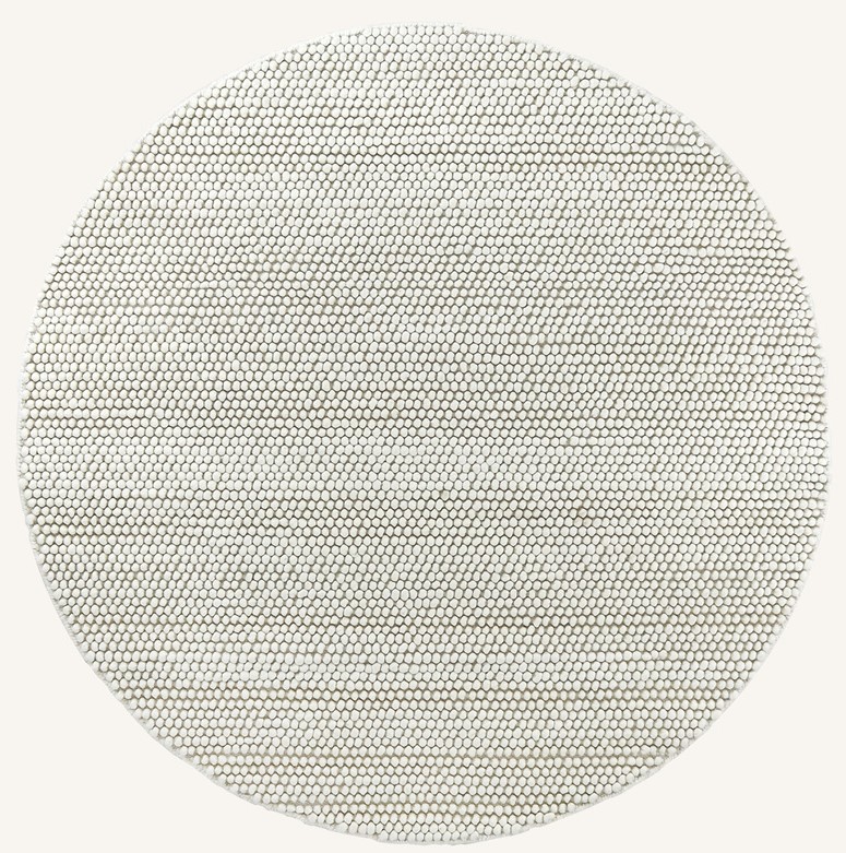 Bollmatta Nature i vit 150 rund och 200 rund