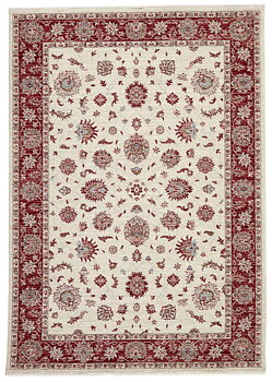 Ziegler 60 x 90, 140 x 190, 170 x 240, 200 x 290 cm creme-vinröd