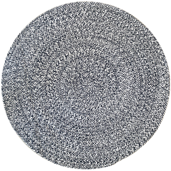 Country rund 80cm, 160 cm och 240 cm rund stone-svart/vit