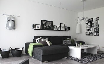 Silke Shaggy svart/vit 80 x 150, 80 x 200, 140 x 200, 160 x 230
