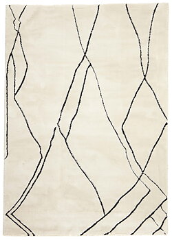 Morocco  140 x 200, 160 x 230, 200 x 290 svart - vit