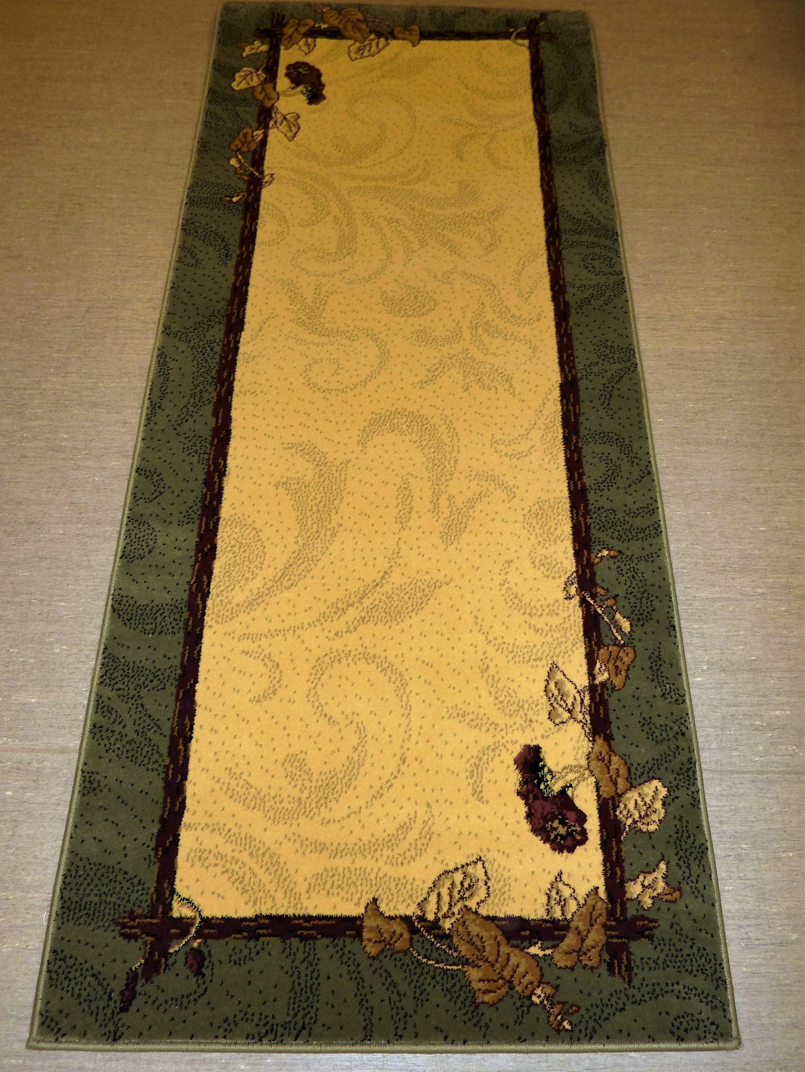 Esme creme/grön 80 x 200, 80 x 250,  80 x 400, 100 x 500 - 3