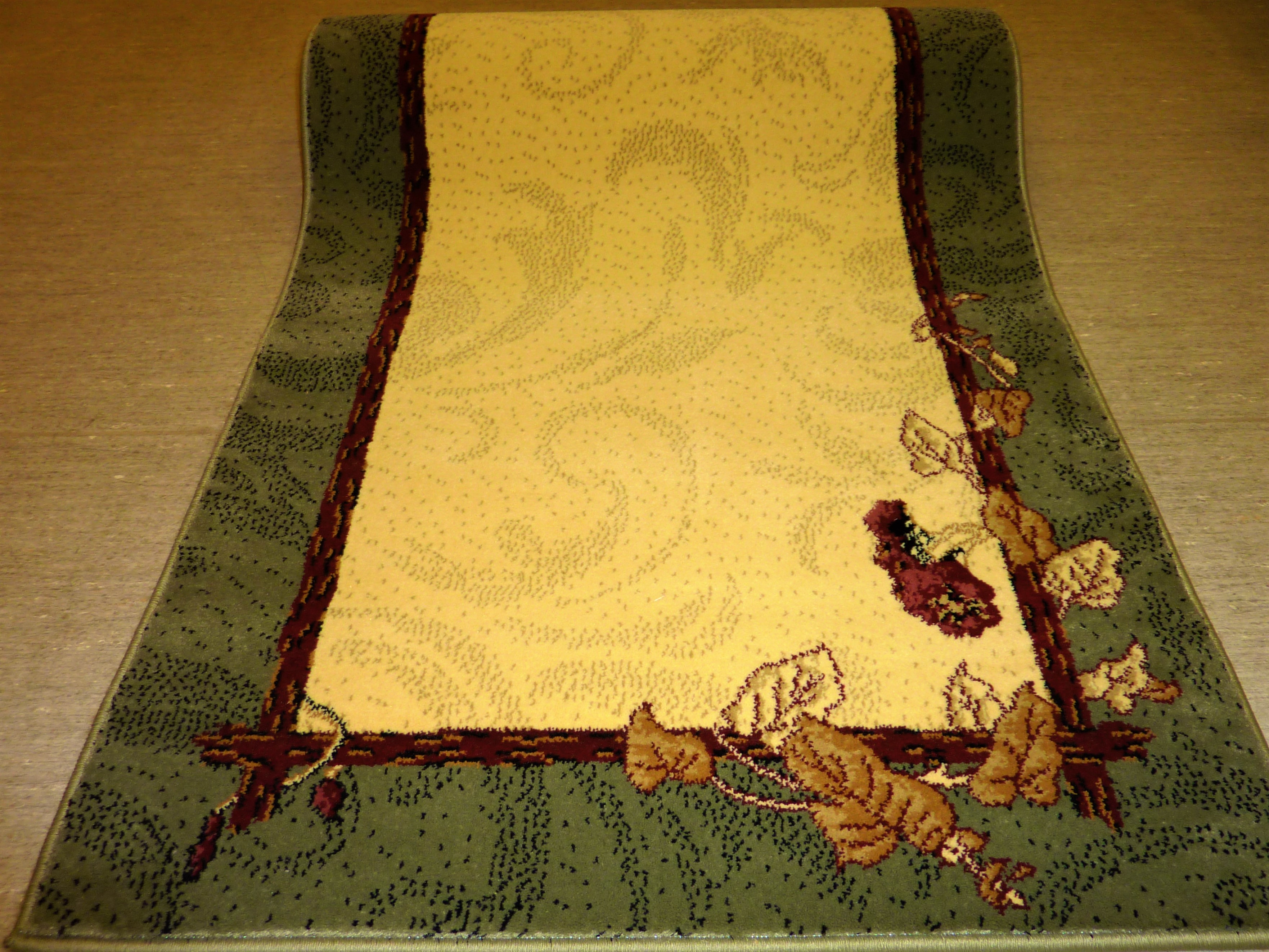 Esme creme/grön 80 x 200, 80 x 250,  80 x 400, 100 x 500