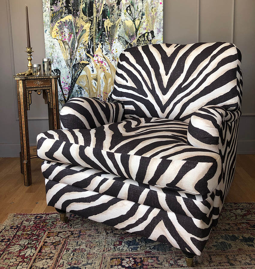 Armchair | Ralph Lauren Zebra Print | Upholstery Filling Interiör & Design  - Filling Interiör & Design AB | Interior, furniture & design online