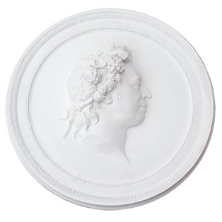 Gipsmedaljong Carl Michael Bellman. 