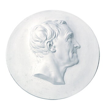 Gipsmedaljong Carl von Linné. 