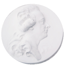 Gipsmedaljong Gustav III. 
