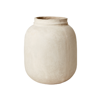 Athena, vit handgjord urna , från Affari