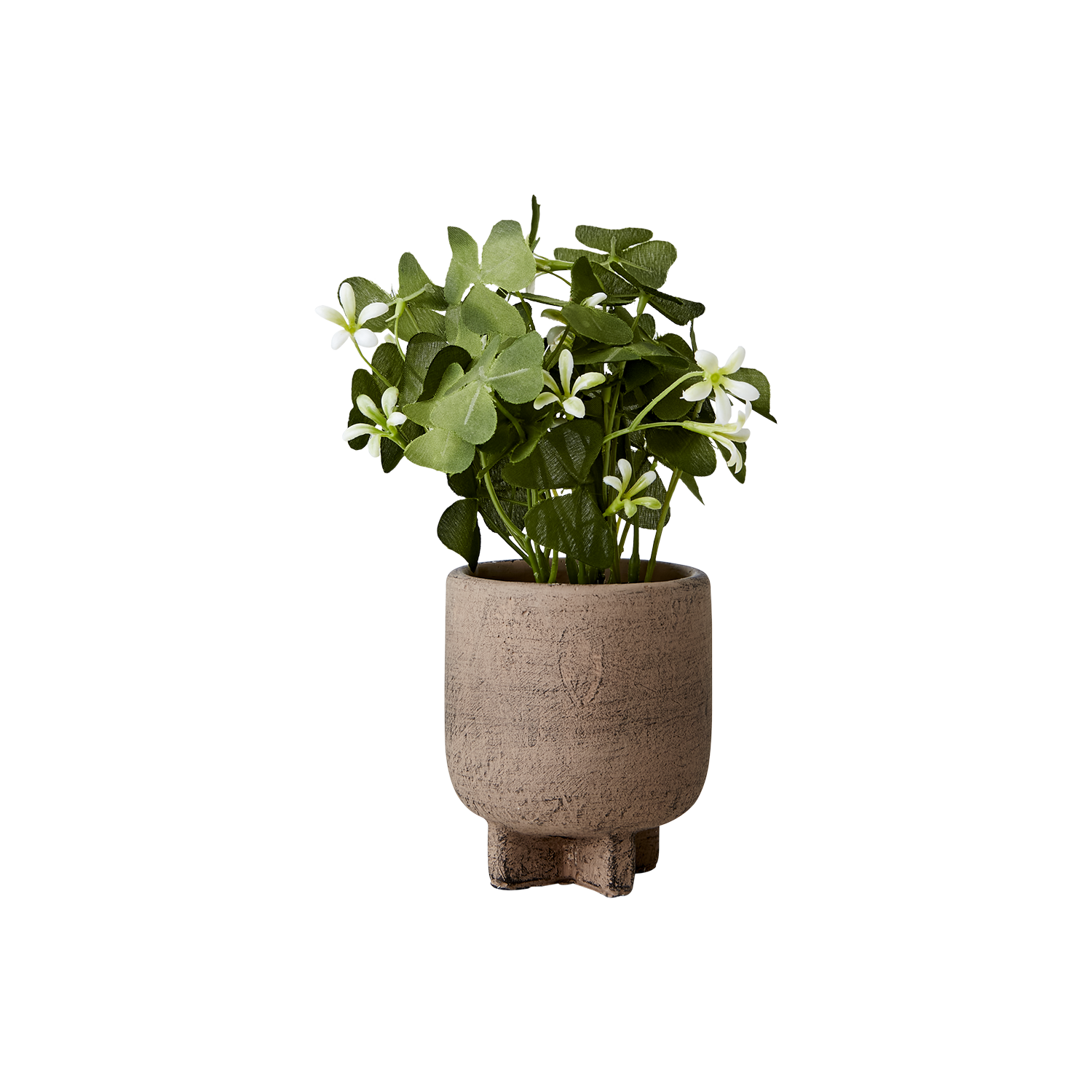 Fudge, brun blomkruka med fötter och patina från Affari