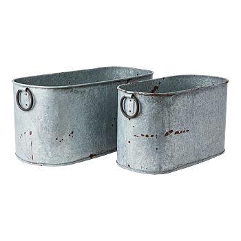 Treasure, blomkrukor i metall