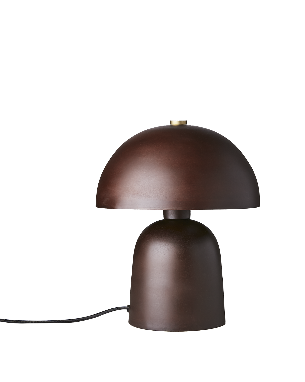 Brun bordslampa fungi i storlek S