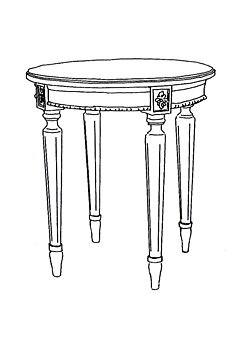 Lampbord, runt