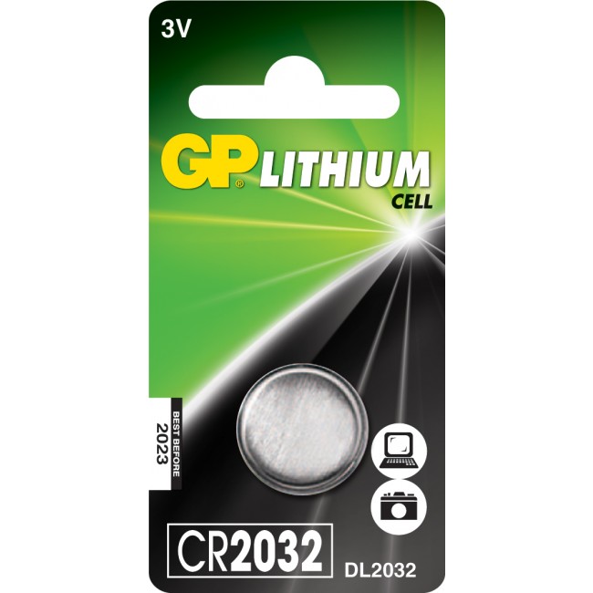 GP knappcell, Lithium, CR2032, 1-pack