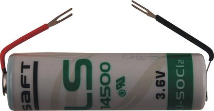 Batteri ER6+K. LS14500. Gaffel. 2250mAh. Litium.3,6V AA+kabel