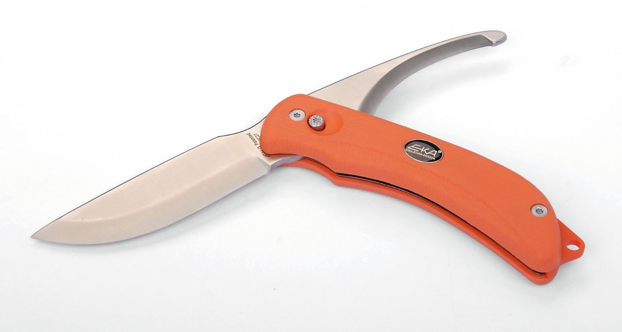 Eka g3 2 cuchillas swingblad caza mango del cuchillo Orange aufbrechklinge navaja 