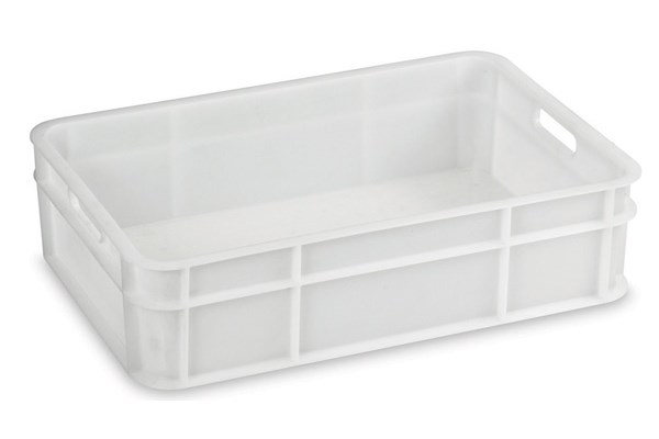 Stapelbar back, Vit plast, 27 liter, 60x40x15 cm