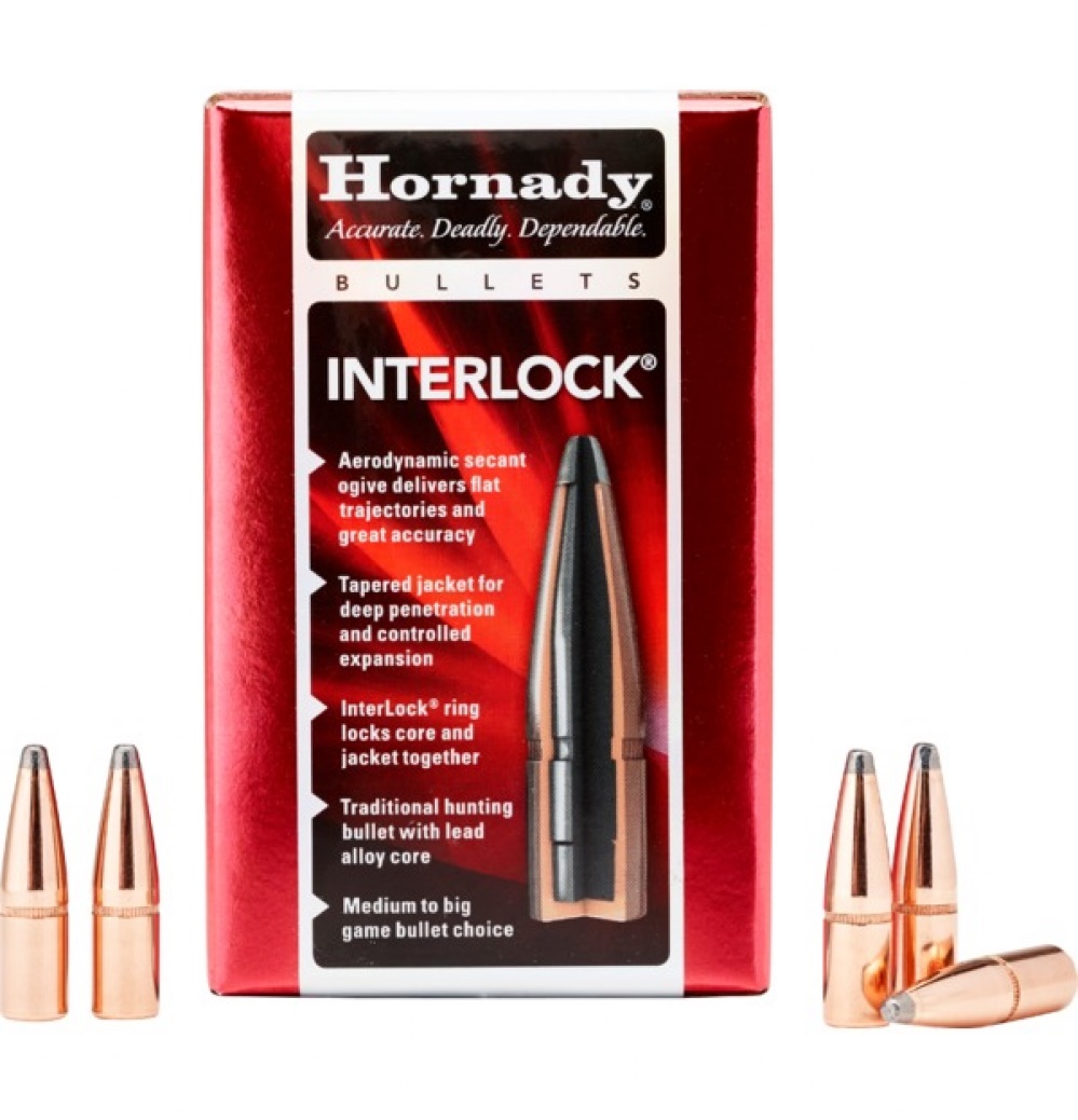 Hornady Interlock, 30 CAL .308 165 GR BTSP, 100/ask