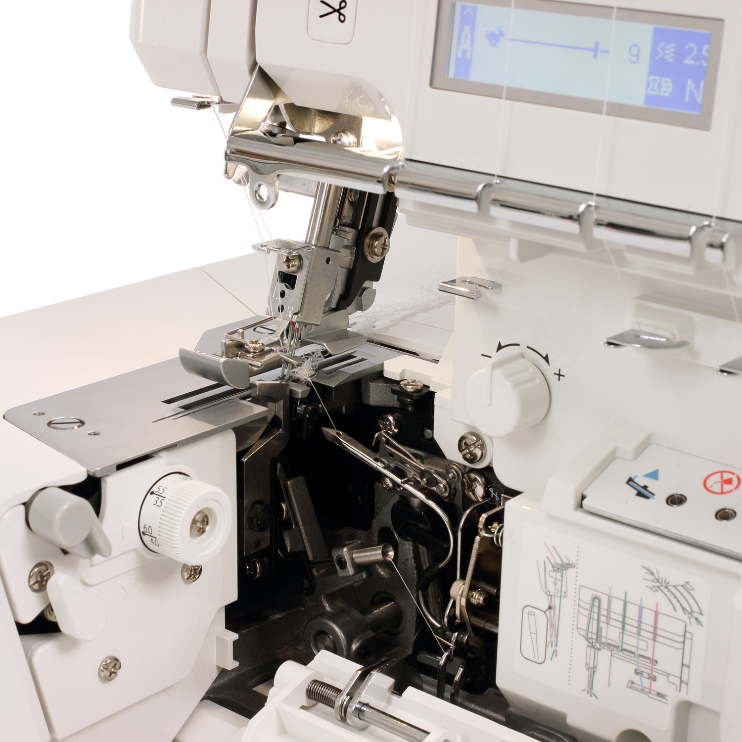 JUKI MO-3500.  Ta din sömnad till nästa nivå med världens första overlock med automatisk trådklipp, trådspänning och luftpåträdning  för hemmabruk! - 7