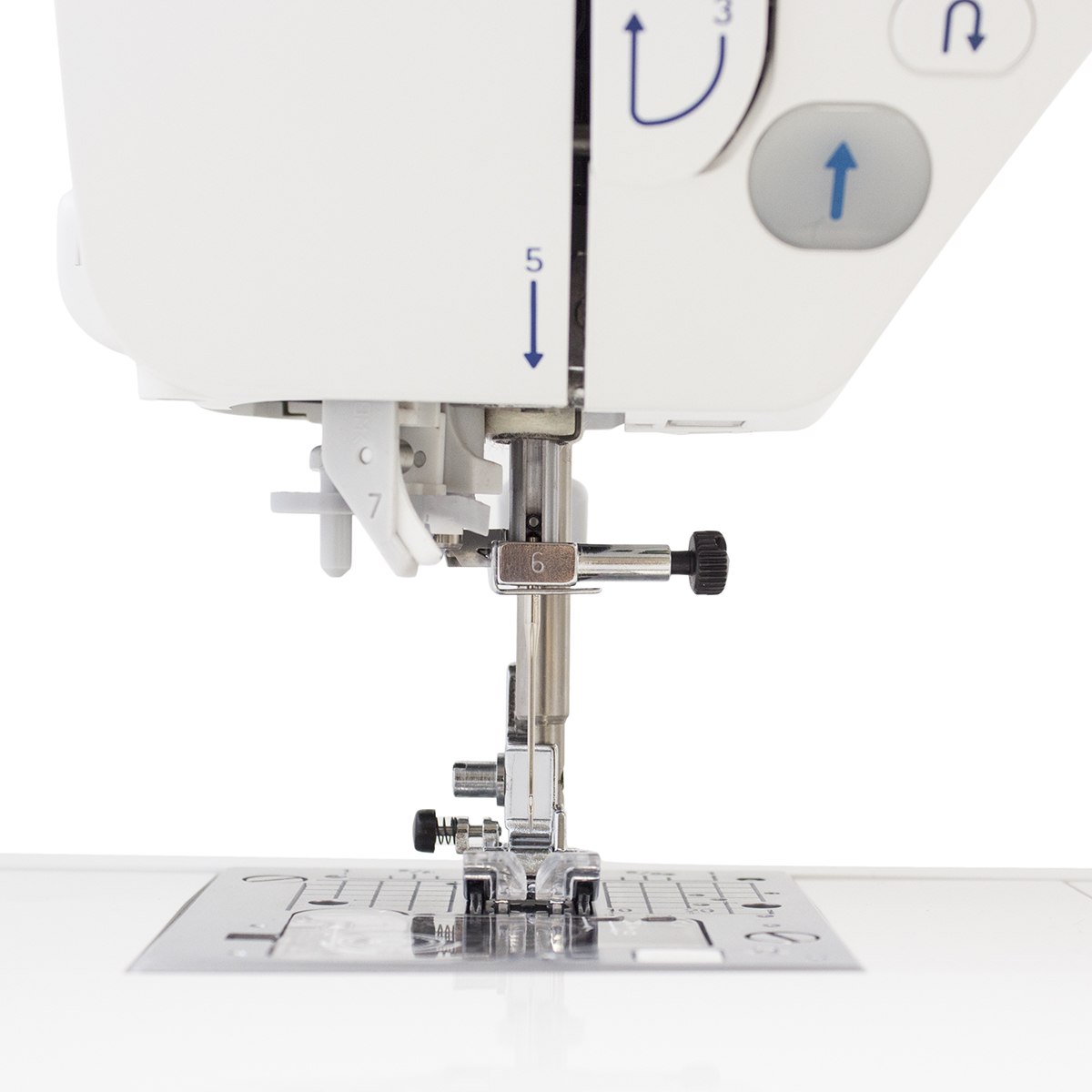 JUKI HZL-DX7. Ateljésymaskin med industriella funktioner. 287 sömmar, 4 typsnitt för bokstäver, box-feed matning, automatisk trådklipp, floatfunktion.  - 9