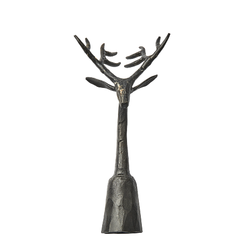 Candle switch Reindeer, Black iron