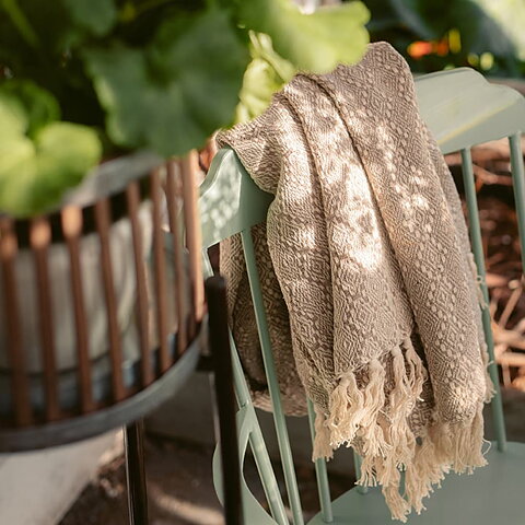 Blanket Hedvig Cotton, Beige