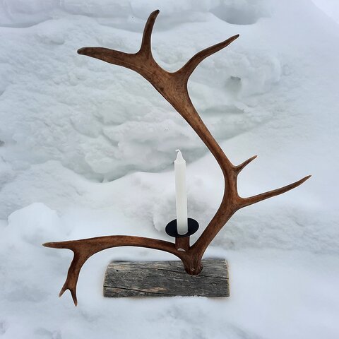 Ljusstake Renhorn och Gråfur, Jokkmokk design