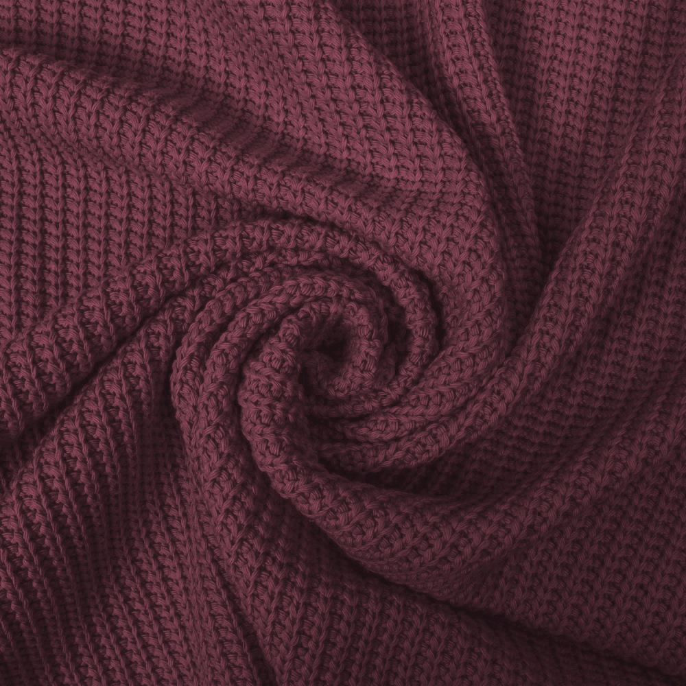 BIG KNIT - MERLOT RED