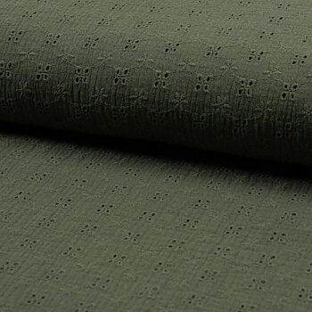 MUSLIN EMBROIDERY - KHAKI