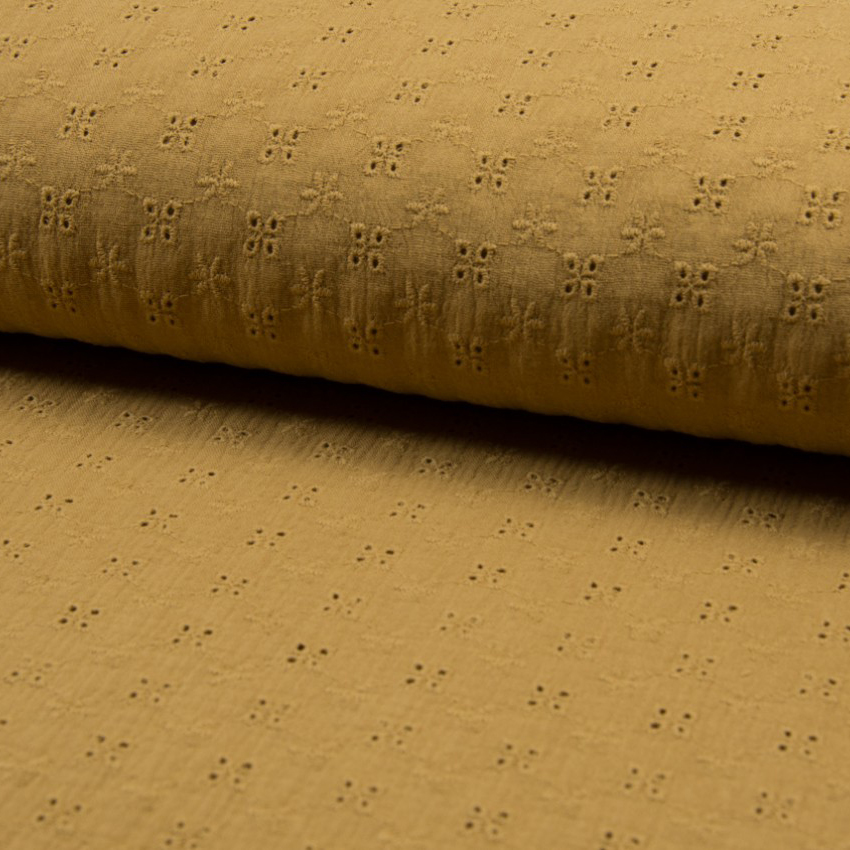 MUSLIN EMBROIDERY - OCRE