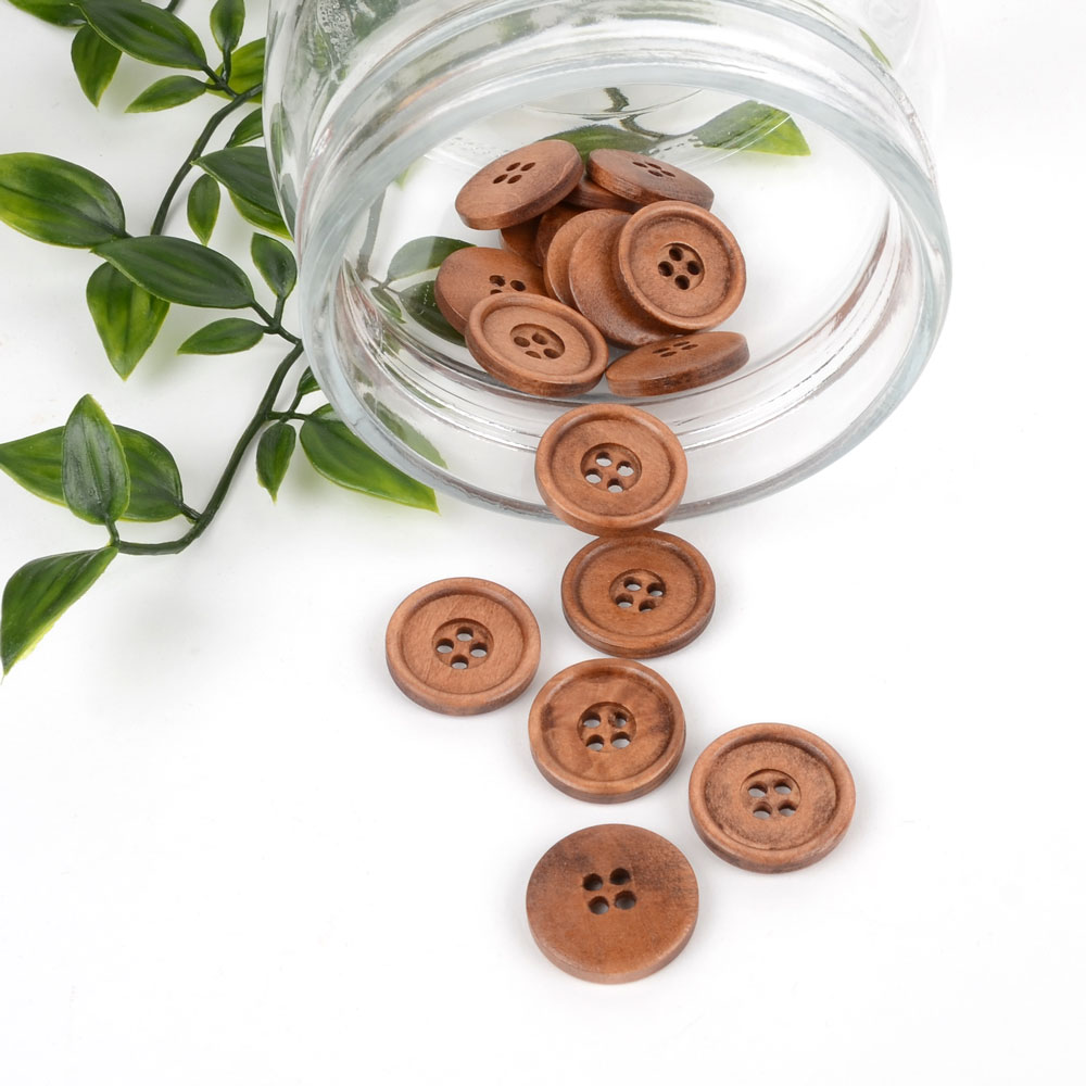 BUTTON 22MM - BROWN