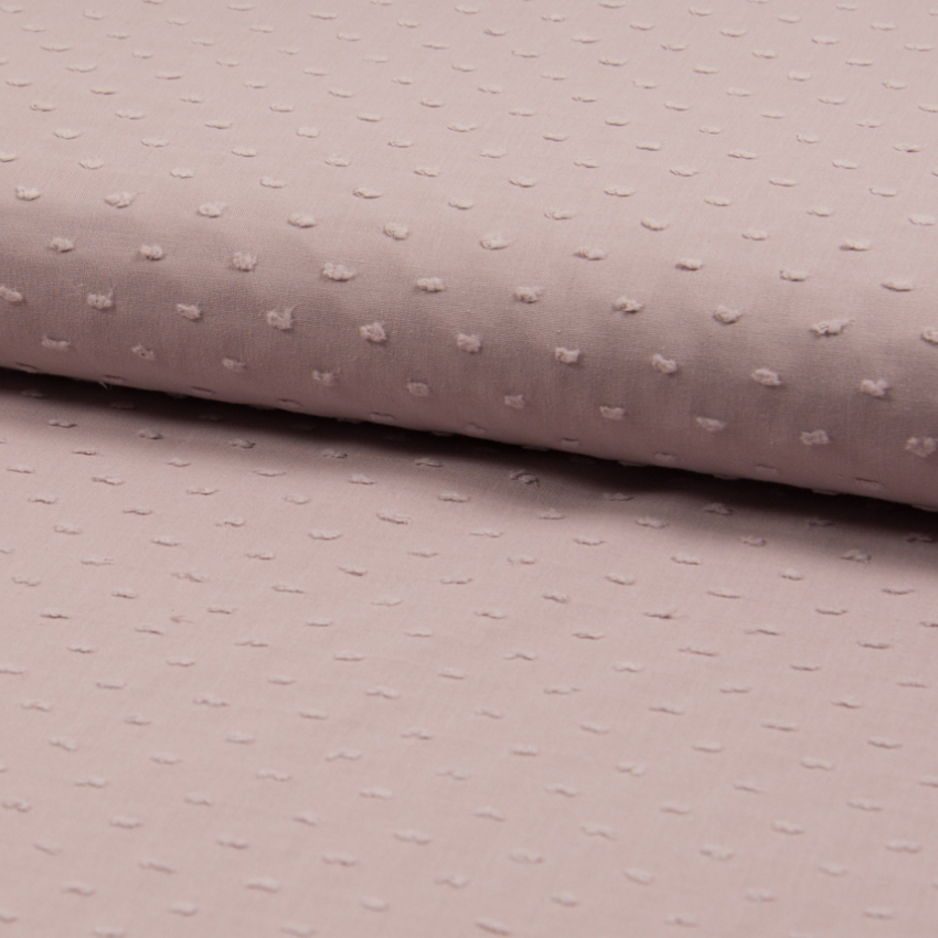 WOVEN COTTON DOTS - DUSK ROSE