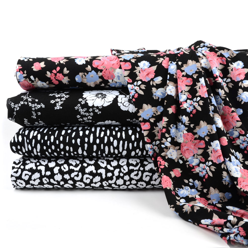 VISCOSE JERSEY -  SPOTS BLACK - 2