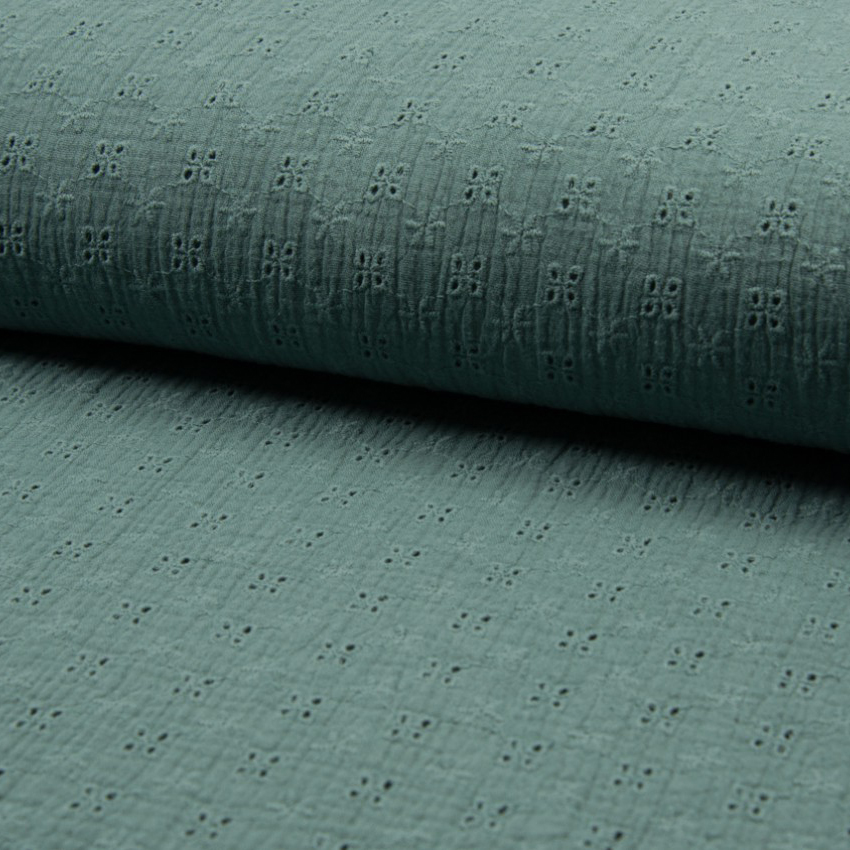 MUSLIN EMBROIDERY - DUSK GREEN