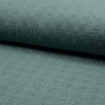 MUSLIN EMBROIDERY - DUSK GREEN