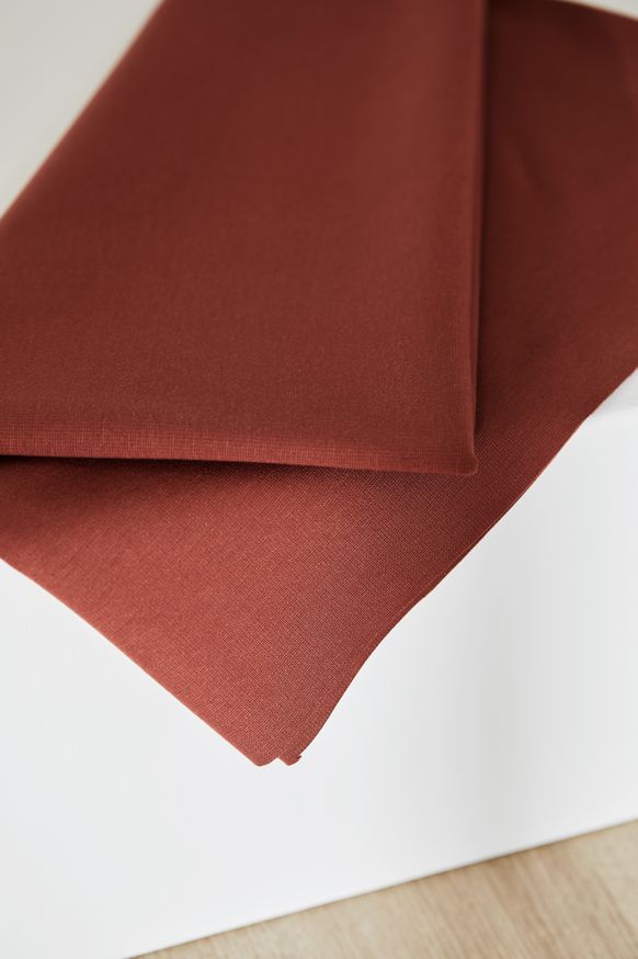 PLAIN PONTE KNIT - RUSTY