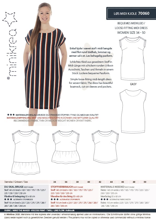 LOOSE-FITTING DRESS - MINIKREA 70060 - 2
