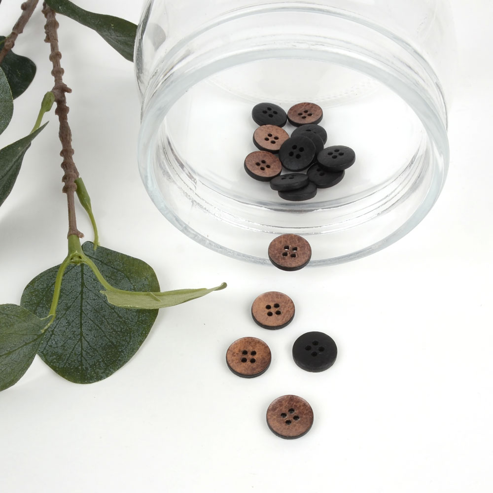 LEATHER BUTTON 12 MM