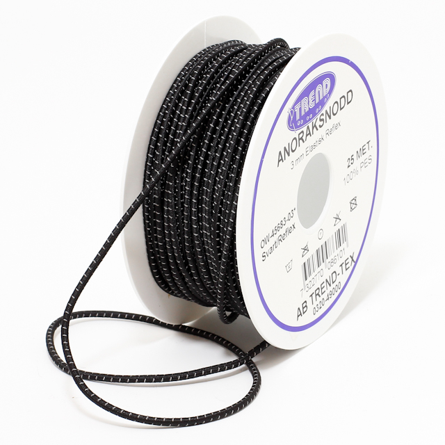 ELASTIC ANORAKSNODD REFLEX - 3MM